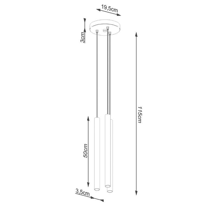 Pendelleuchten PASTELO 3P beton