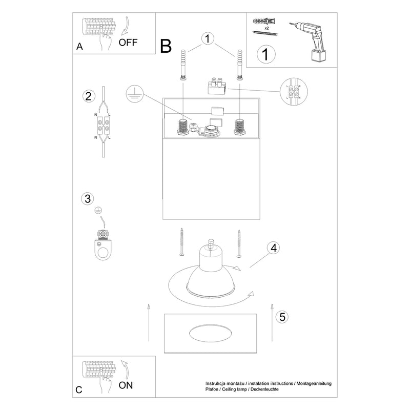 HATI ceiling light white