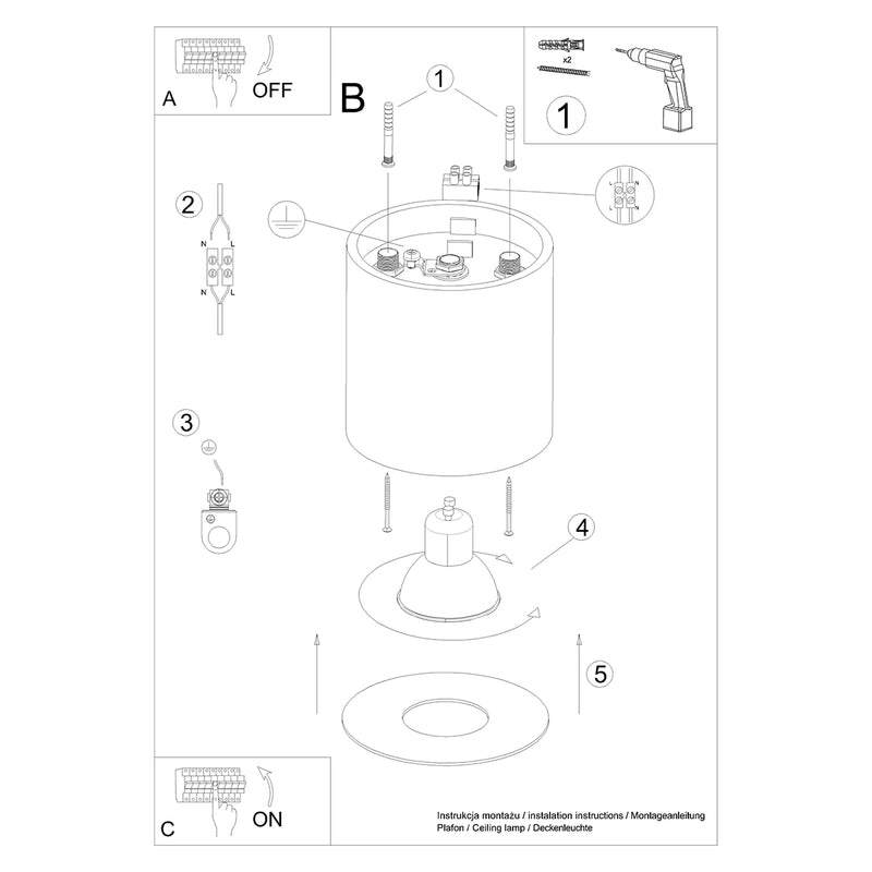 MIKA ceiling light white