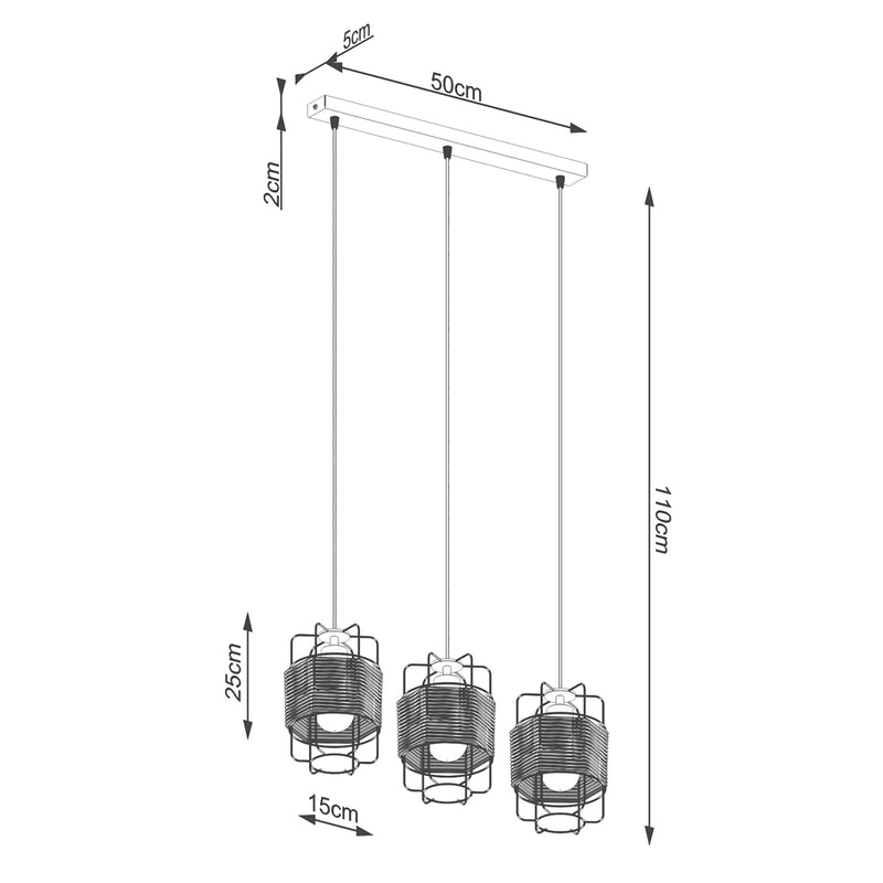 GIZUR 3L hanglamp