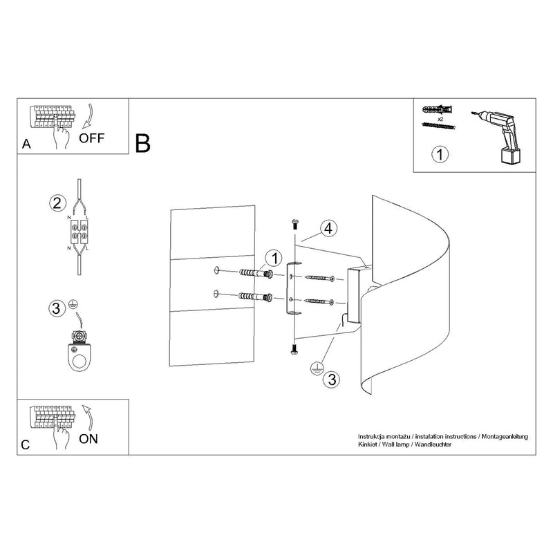 Wandlamp TALASSA wit