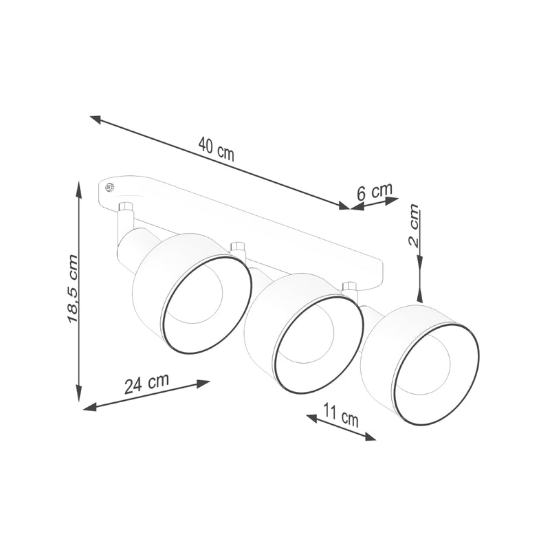 Plafond ELBA 3 wit