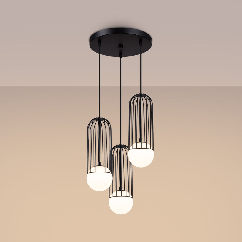 BRINA 3P hanglamp zwart