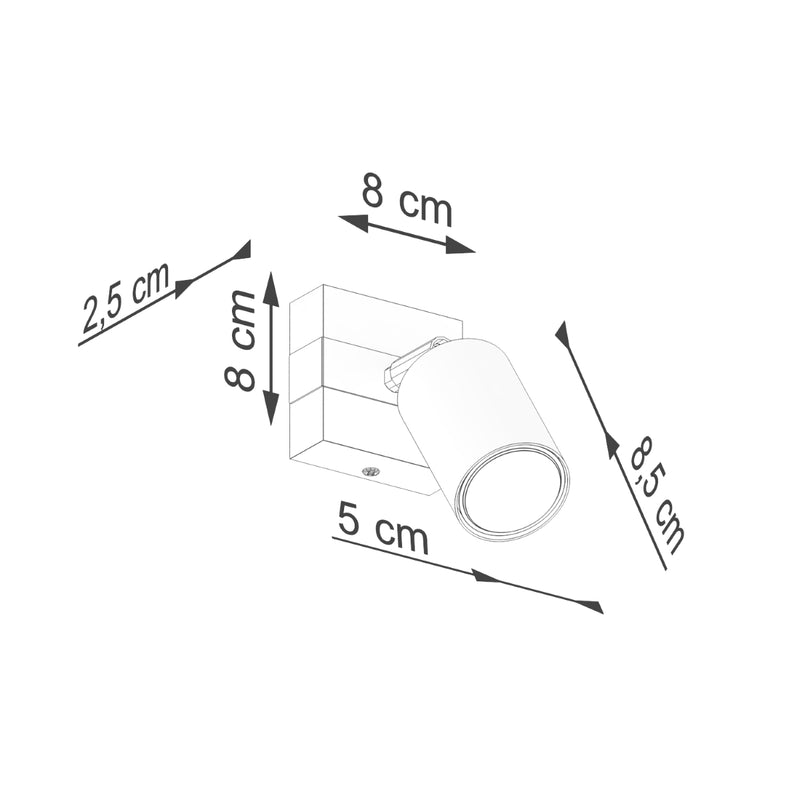 Wandlamp FAGER 1 zwart