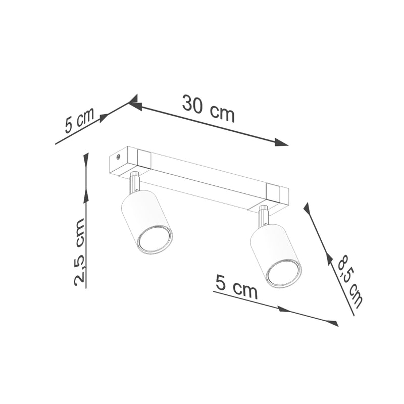 Plafond FAGER 2 Schwarz