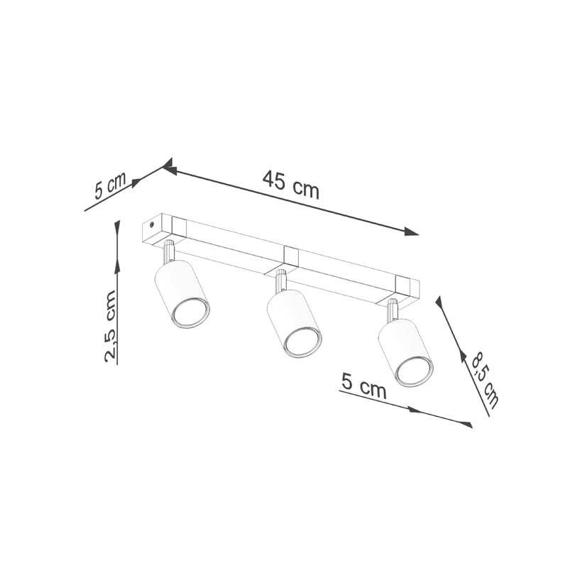 Plafond FAGER 3 Schwarz