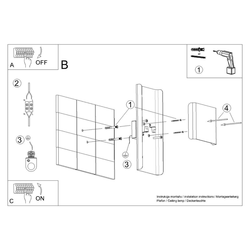 Wall lamp DURLIN white