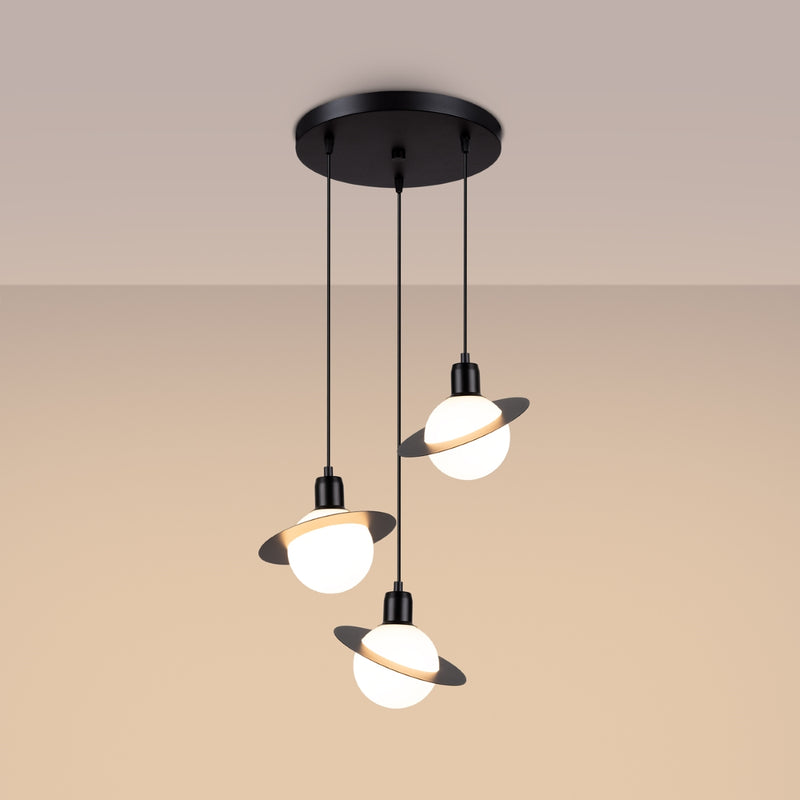 Hanglamp HYPERION 3P zwart