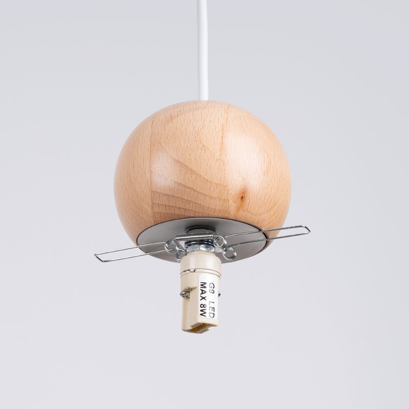 PEKKA 1 hanging light white/natural wood