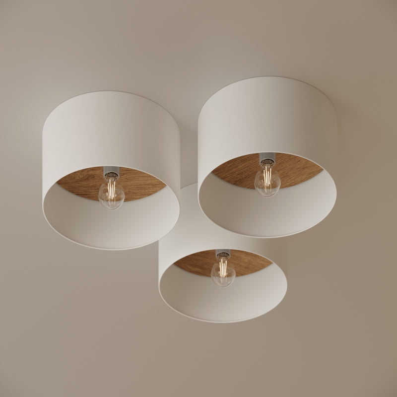 Plafond TELESTO wit/lichtbruin