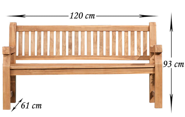 Teak bench Jackson