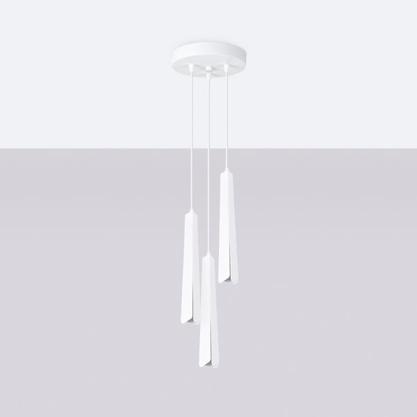 Pendant lamp PRYSM 3P white