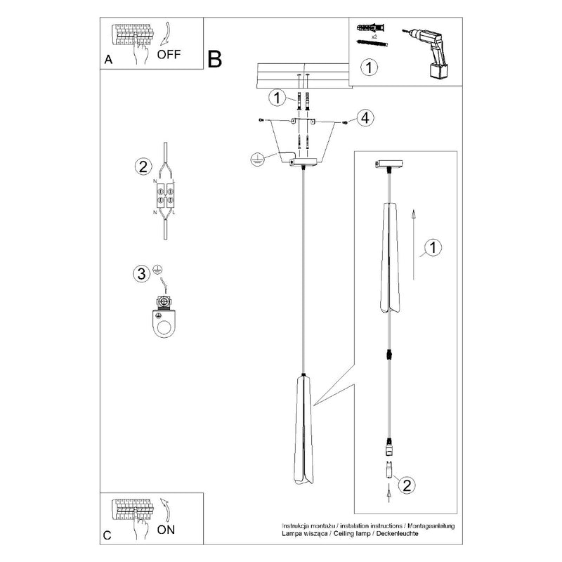 PRYSM 1 hanglamp zwart