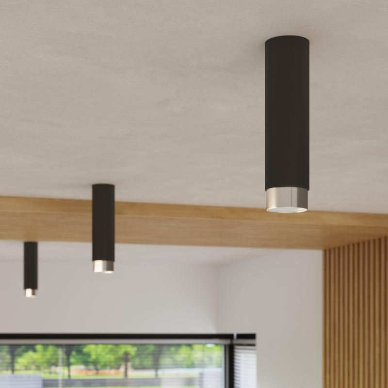 Plafond NERO 12,5 Schwarz Chrom – Moderne Deckenleuchte mit stilvollem Akzent