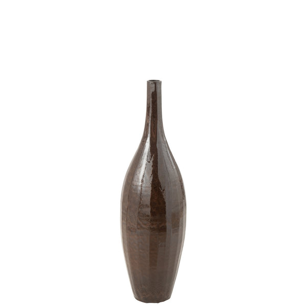 Vase Flasche Teraa Braun Glänzend 93x26 cm Medium