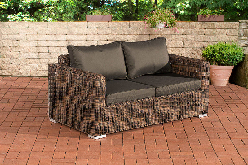 Polyrattan 2-seater sofa Bilbao / Madeira