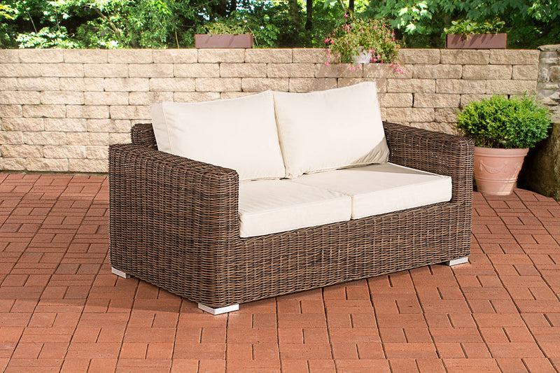 Polyrattan 2-seater sofa Bilbao / Madeira