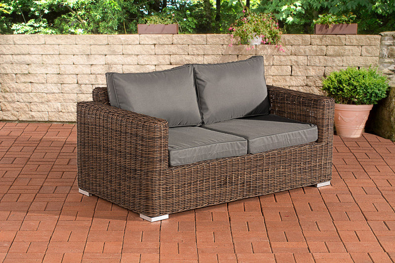 Polyrattan 2-seater sofa Bilbao / Madeira