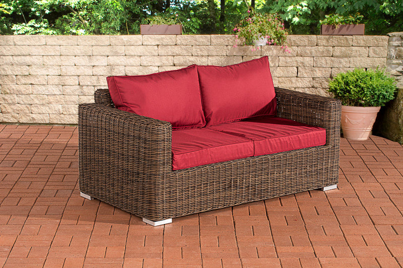 Polyrattan 2-seater sofa Bilbao / Madeira