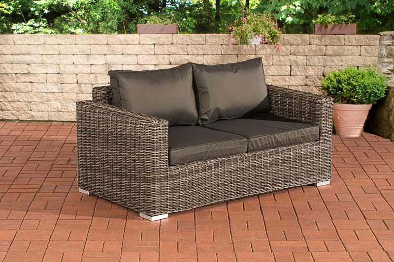 Polyrattan 2-seater sofa Bilbao / Madeira