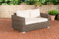 Polyrattan 2-seater sofa Bilbao / Madeira