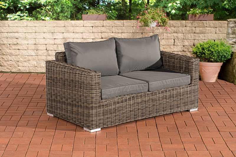 Polyrattan 2-seater sofa Bilbao / Madeira