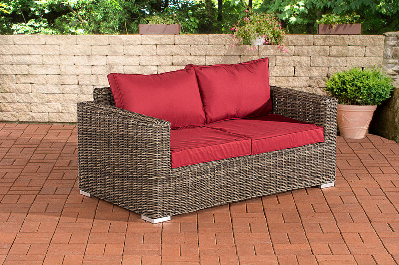 Polyrattan 2-seater sofa Bilbao / Madeira