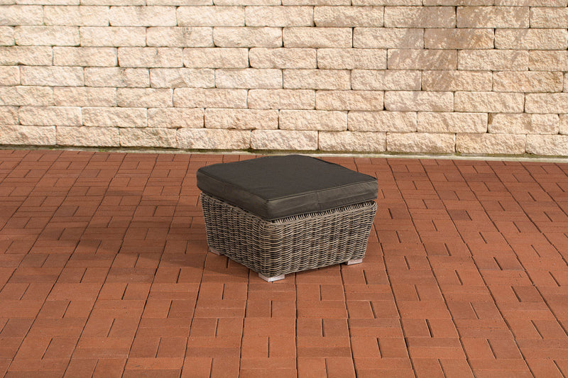 Polyrattan footstool stool Mandal