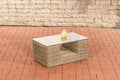 Polyrattan Glastisch Moss 80 x 50 cm