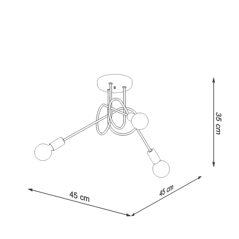 Kronleuchter LOOP 3 weiß