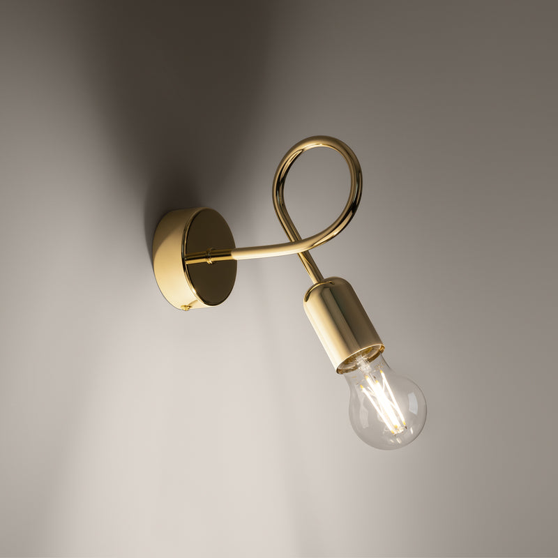 Wandlamp LOOP glanzend goud