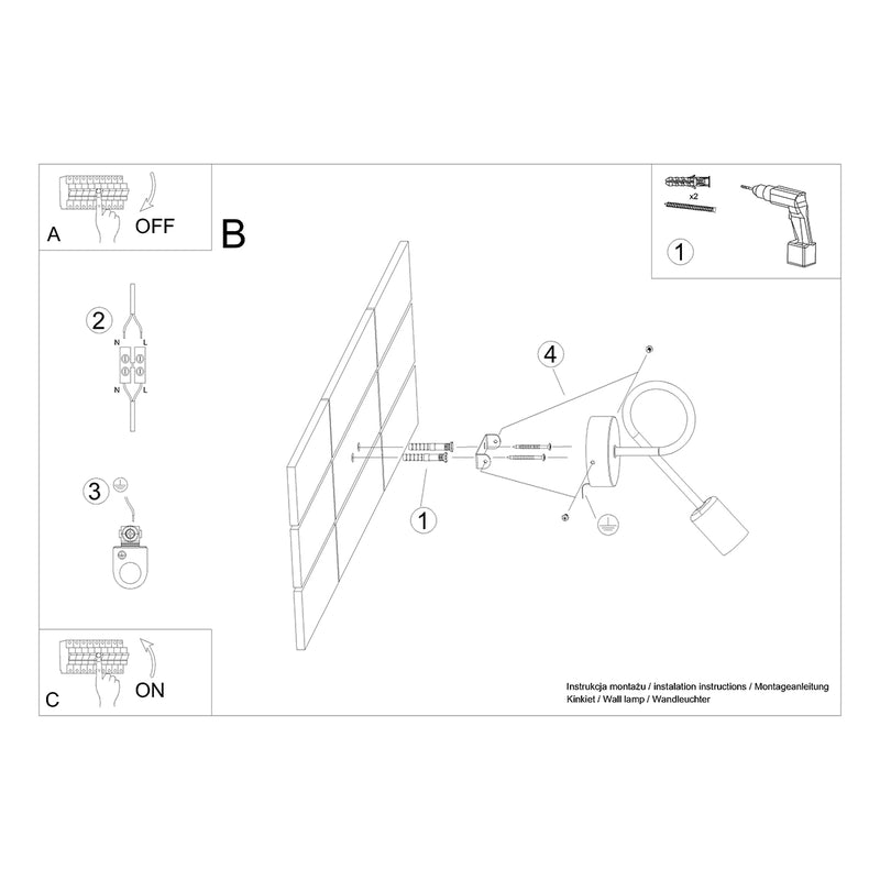 Wandleuchte LOOP chrom