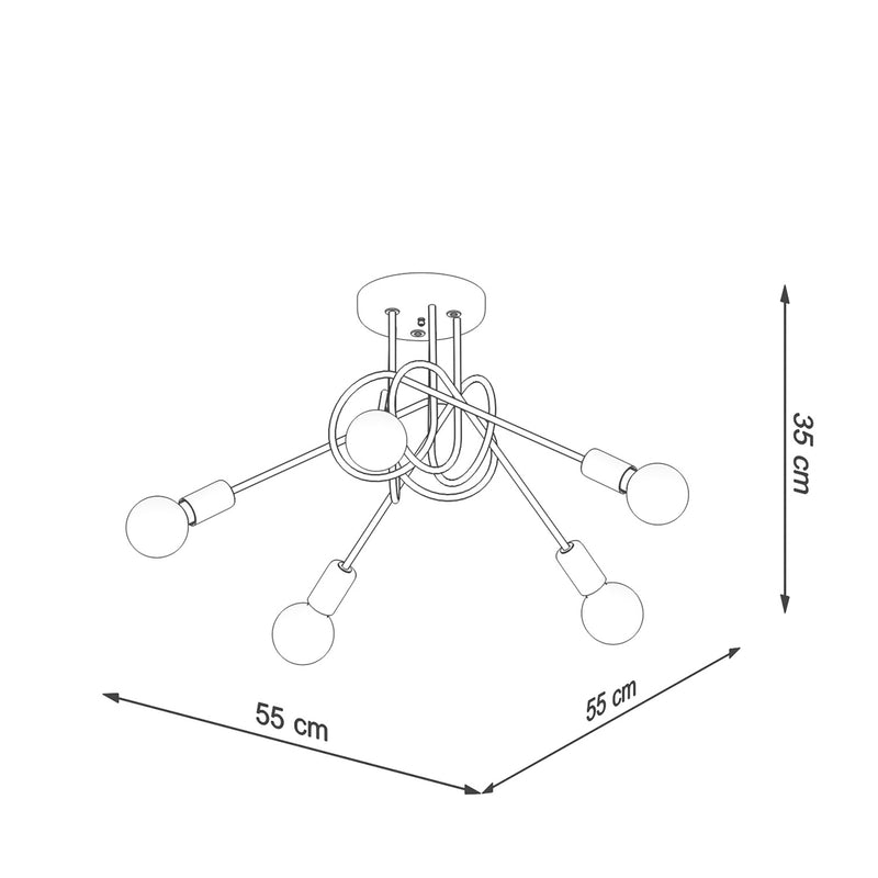 Chandelier LOOP 5 chrome