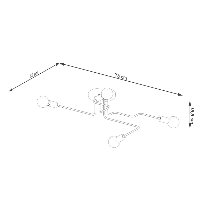 Kronleuchter VECTOR 4 weiß