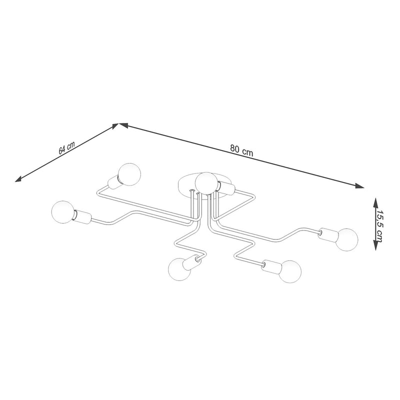 Kronleuchter VECTOR 6 weiß