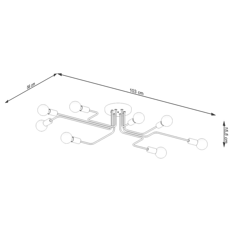 Chandelier VECTOR 8 white