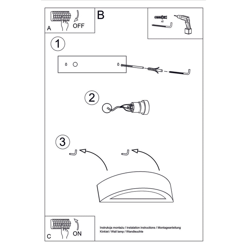 Wandlamp keramiek ATENA 20