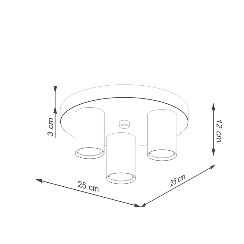 Plafond LAGOS 3P Weiß – Moderne Deckenlampe mit drei Lichtquellen