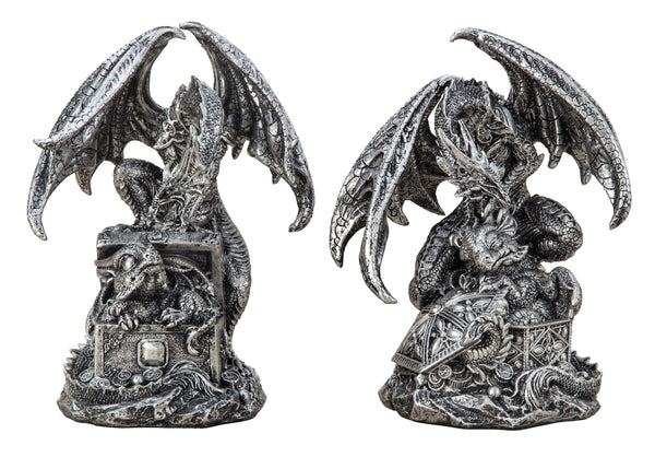 Set of 3 decorative dragons – mystical dragon figures with a noble look