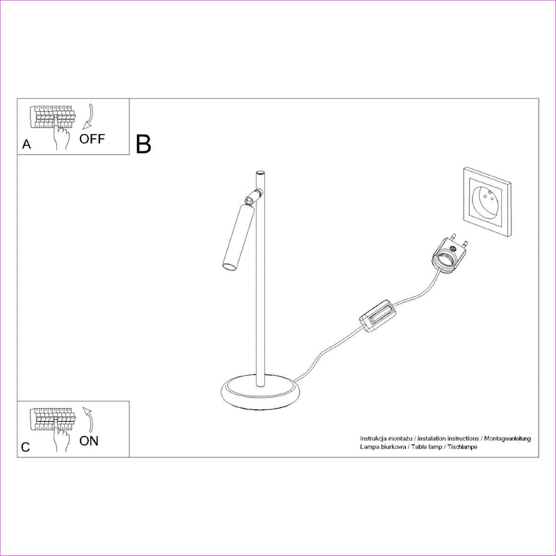 Tischlampe PASTELO Schwarz – Elegante Tischleuchte für stilvolle Akzente