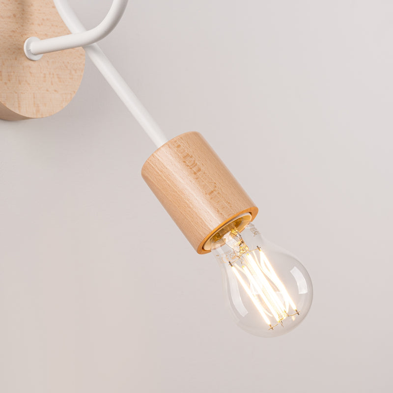 Wandlampe EMBER Weiß – Moderne Wandlampe mit natürlichem Akzent