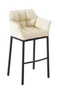 Bar stool Damaso faux leather with 4-foot frame