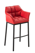 Bar stool Damaso faux leather with 4-foot frame