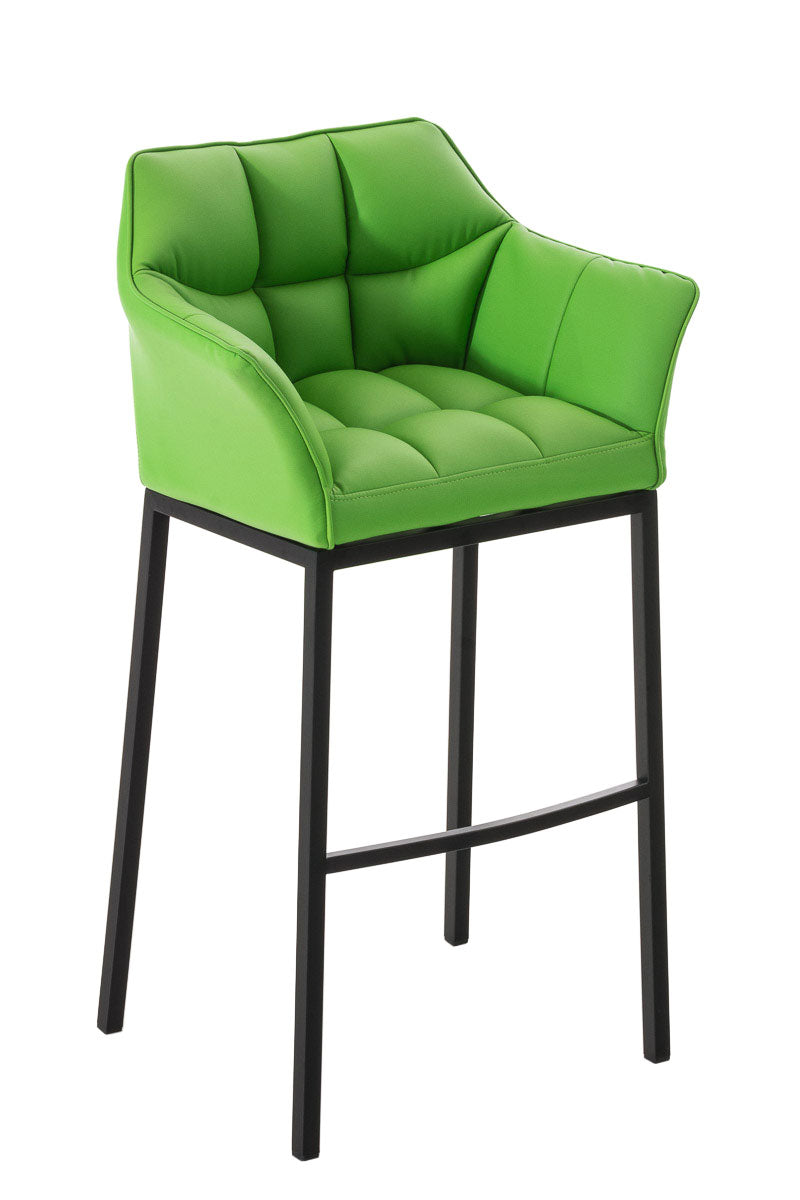 Bar stool Damaso faux leather with 4-foot frame