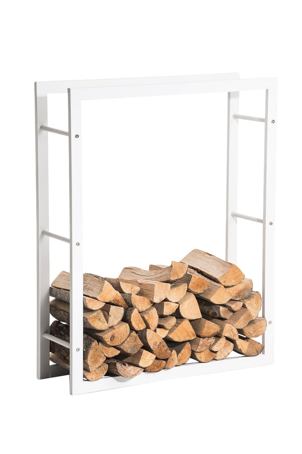 Firewood stand Keri matt white