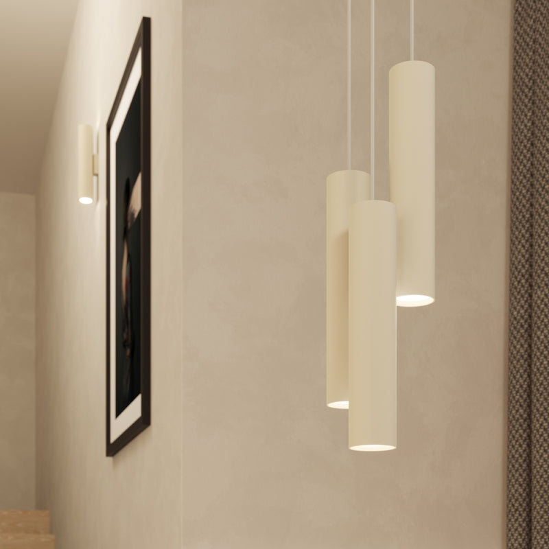 LAGOS Pendelleuchte Beige Stahl GU10 Modernes Design