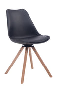 Visitor chair Troyes swivel imitation leather round