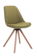 Visitor chair Troyes swivel fabric round