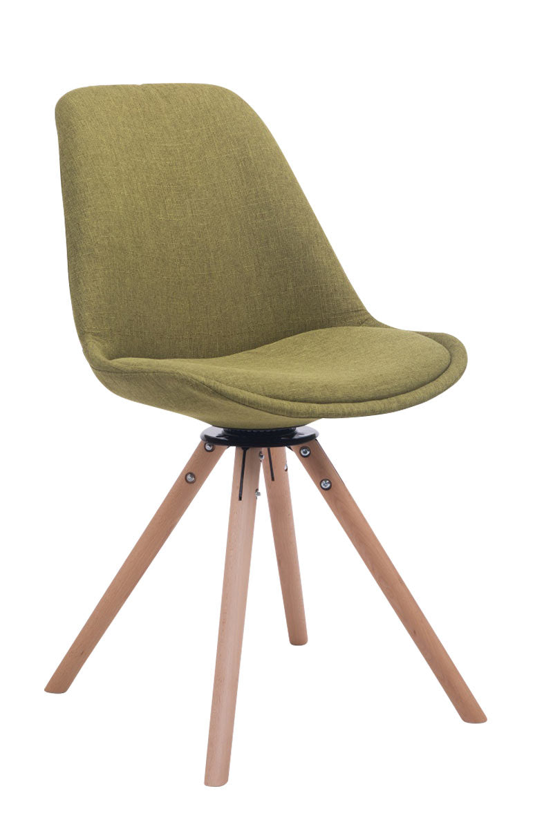 Visitor chair Troyes swivel fabric round