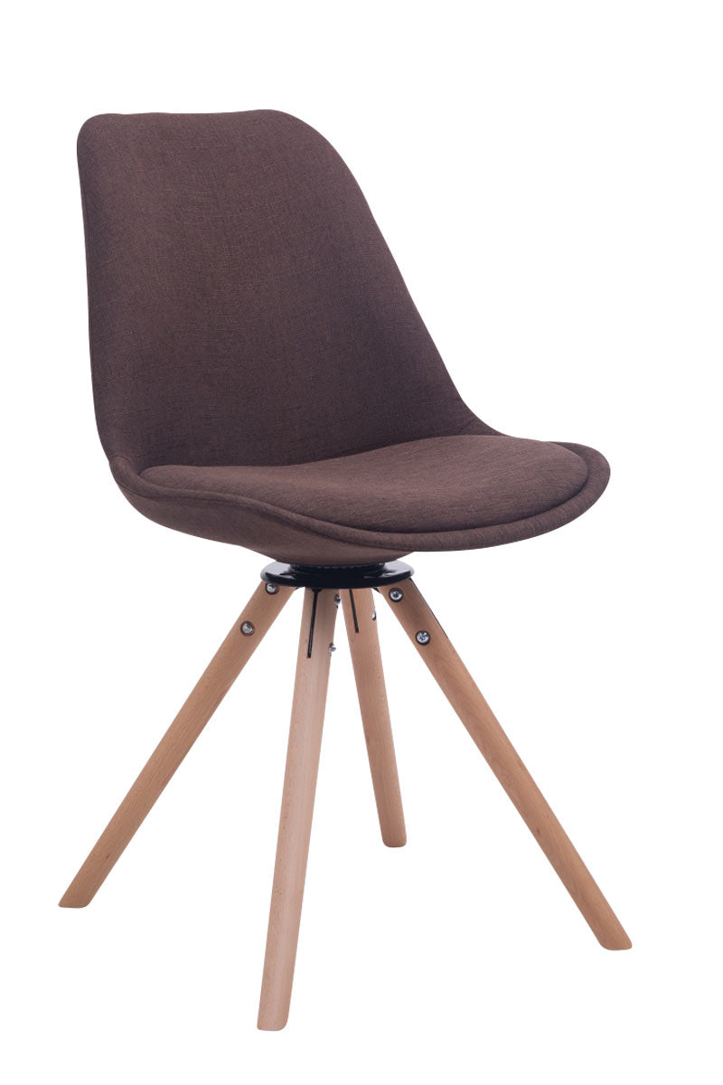 Visitor chair Troyes swivel fabric round